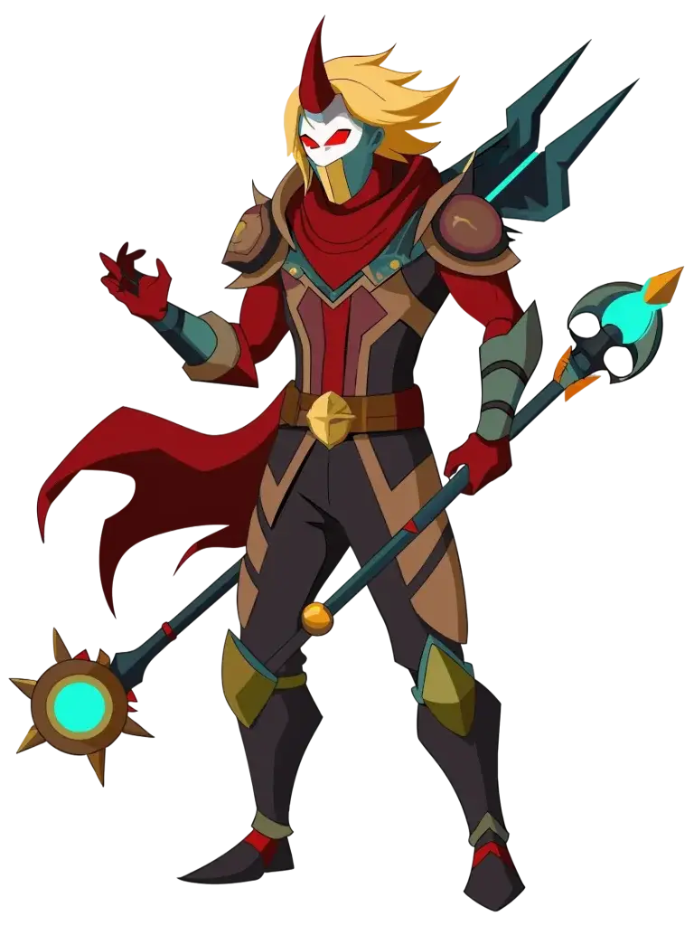 cartoon knight with red cape red cape (1)